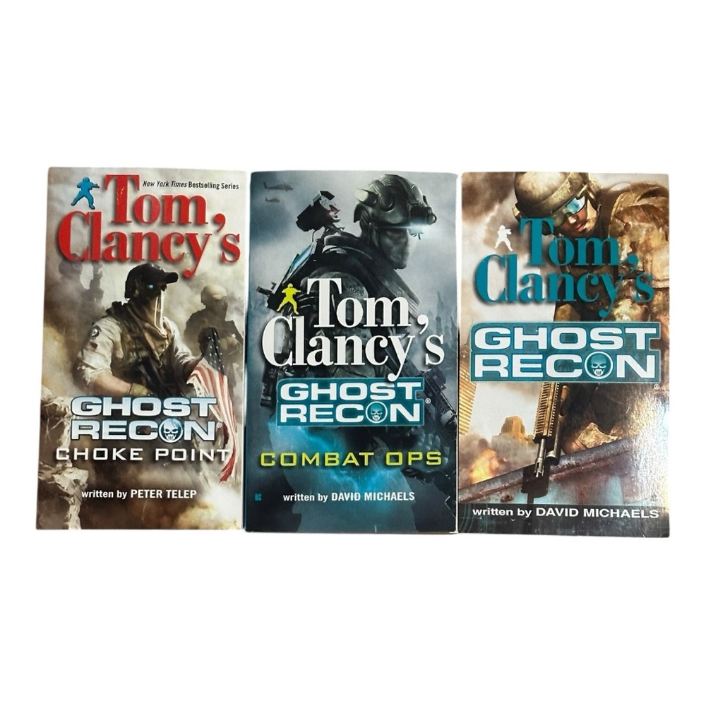Bundle of 3 Ghost Recon Tom Clancey Paperback Books EUC